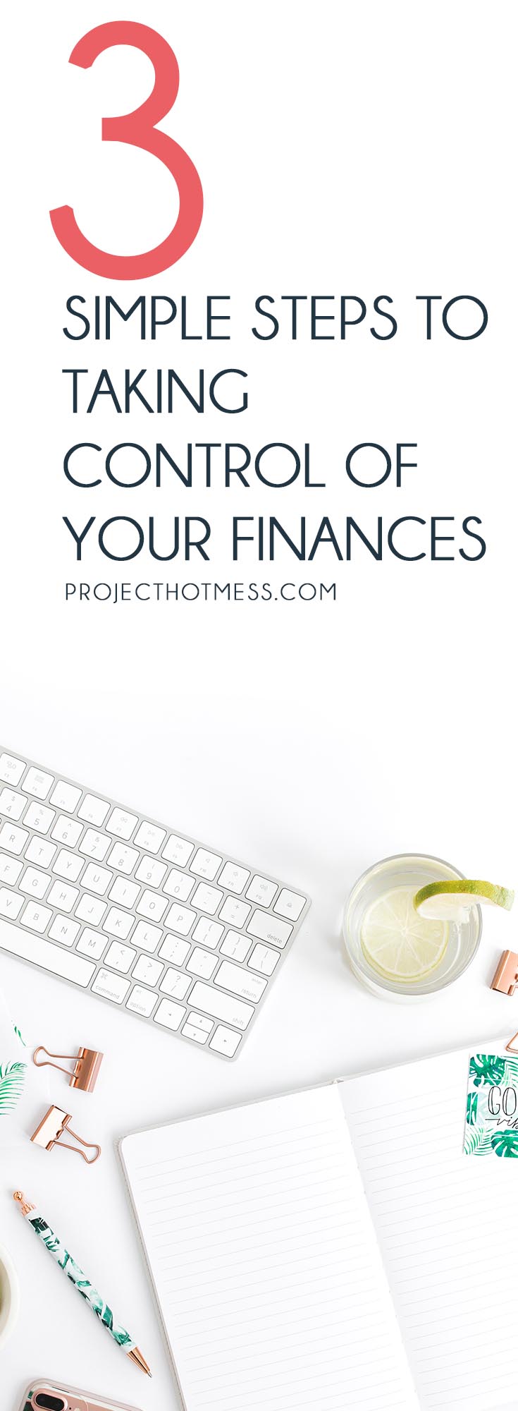 Are you the kind of person that just ignores their financial situation? Use these 3 simple steps to taking control of your finances today, it's so easy. Personal Finance | Money | Money Goals | Budgeting | Budgeting Goals | Budgeting Ideas | Finances | Financial Planning | Money Mindset | Positive Money Mindset | Financial Control