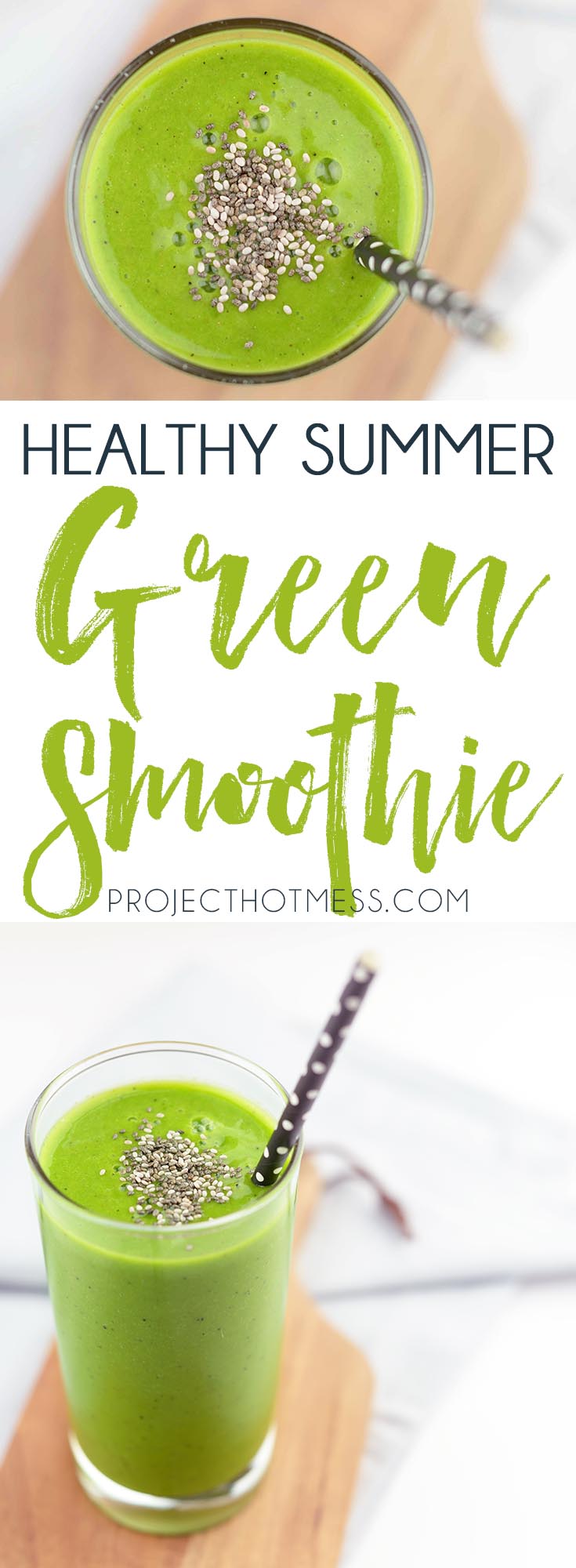 Green smoothies are great any time of year, but this summer green smoothie recipe just screams tropical goodness! Plus it's a super healthy smoothie too! Green Smoothie | Healthy Smoothie | Fruit Smoothie | Healthy | Women's Health | Green Smoothie Inspiration | Smoothie Recipe | Breakfast Smoothie | Summer Smoothie | Green Smoothie Recipe