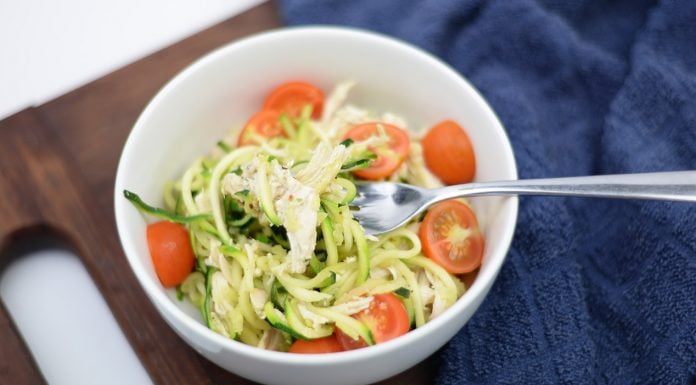 There's no replacing pasta, but these zucchini noodles come darn close. Super fast and easy meal to prepare that ticks the tasty and healthy boxes. Winner!