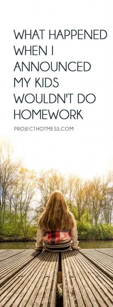 Should kids really be doing homework every day? Is that what's best for them? This is what happened when one mother announced her kids wouldn't do homework. Homework | Homeschooling | Parenting | Parenting Advice | Mom Life | Parenting Goals | Parenting Ideas | Parenting Tips | Parenting Types | Parenting Hacks | Positive Parenting | Parenthood | Motherhood | Surviving Motherhood | Homework Ideas | Homework Routine