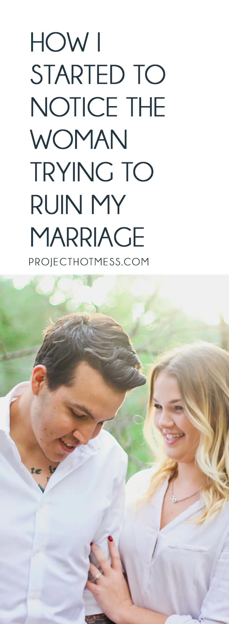 It all started innocently at first, and then I started to notice the woman trying to ruin my marriage. Stand up for your marriage and trust your husband. #marriageadvice #marriageproblems #relationshipadvice #marriagetips