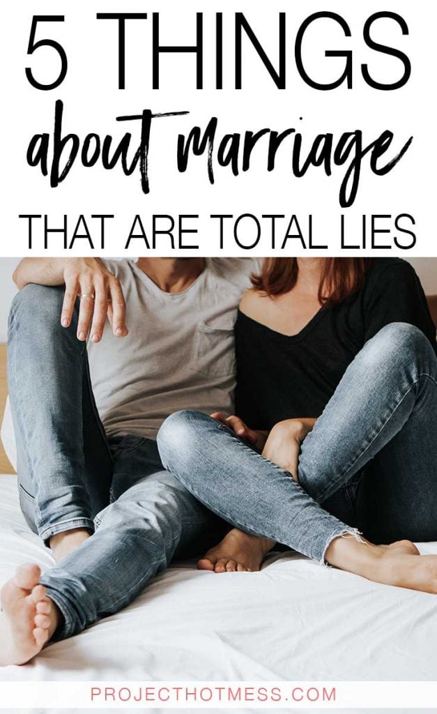 A happy marriage is one we all aspire to have, but how does it happen? There are so many myths out there about marriage and how to have a happy and successful marriage. These are just some of the things about marriage that are total lies (and you can completely ignore if anyone ever says these to you!) You get to choose how you have a happy marriage!