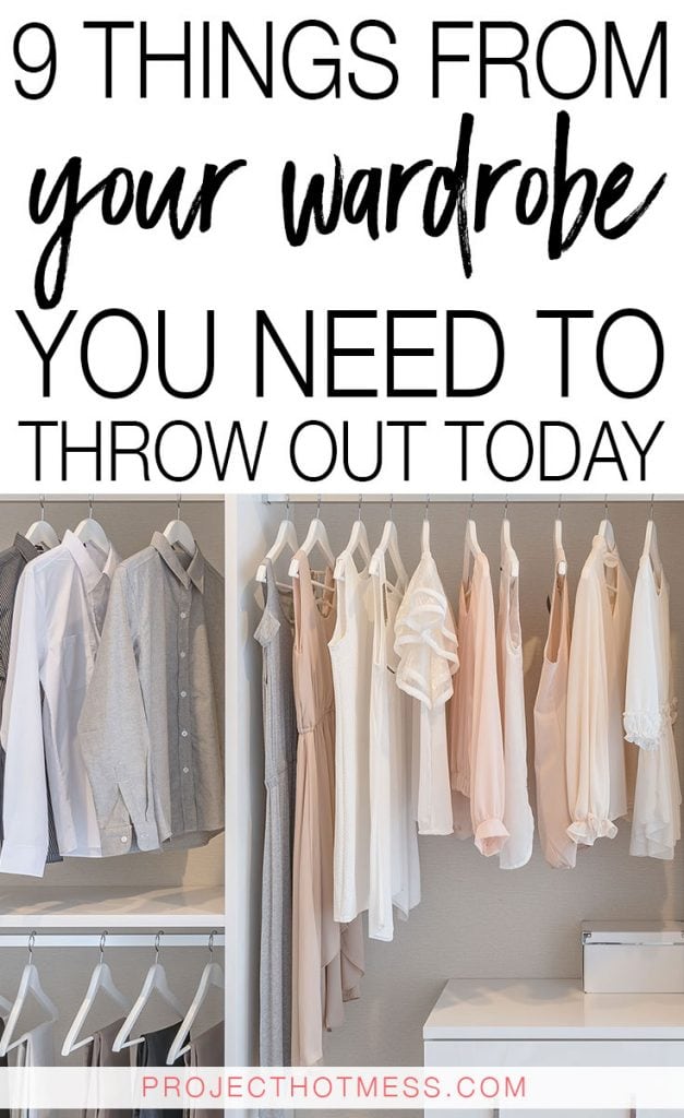 It is so easy to allow clutter to start to build in your wardrobe - we become so attached to our clothes it makes it a difficult thing to manage. But here's where you can start decluttering your clothes with these things from your wardrobe you need to throw out today.