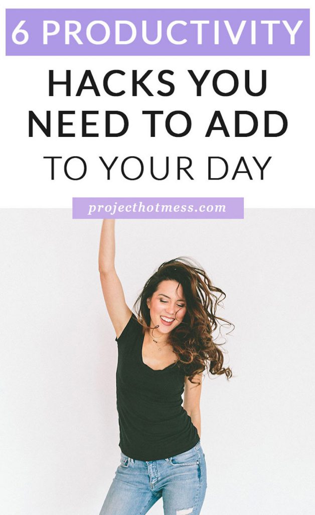 You know those days when you're just not feeling productive? When your to do list is long but your motivation is short? Get more done in less time with these 6 productivity hacks you need to add to your day.