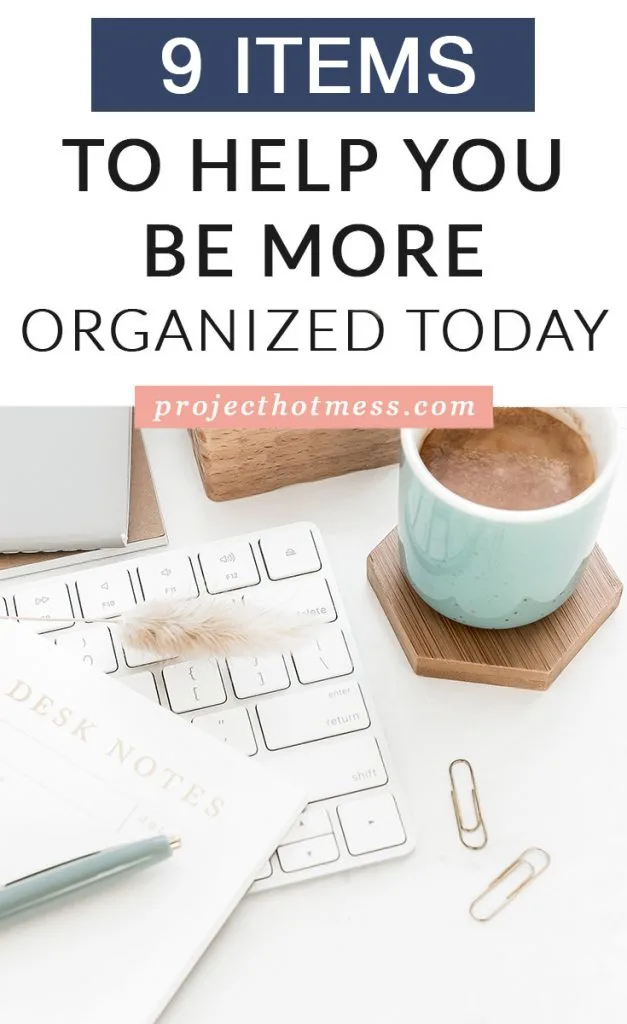 Do you want to get organized, but you're worried it's going to be complicated and overwhelming. It doesn't have to be, especially when you have these items you can use to help you get organized quickly. These items aren't extra clutter, they actually do help you to become more organized and more efficient in your life.