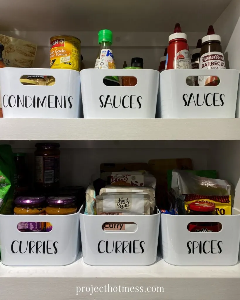 Tools to help you stay organized - cricut for creating labels for pantry. 