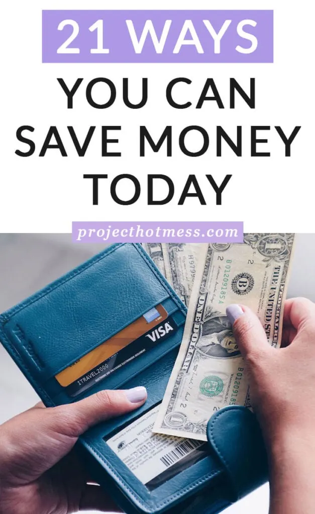 Need some inspiration for ideas to save money that aren't just 'cut back on spending'? This list has you covered with 21 different ways you can save money today. There's bound to be something on this list that is perfect for you.