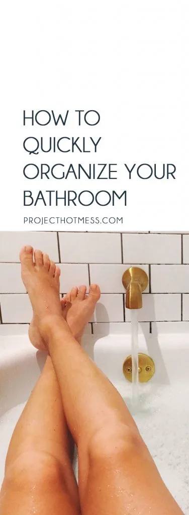 Have you been putting off organizing your bathroom? Here are a few tips on how I was able to declutter this room in one hour that you can use to quickly organize your bathroom!