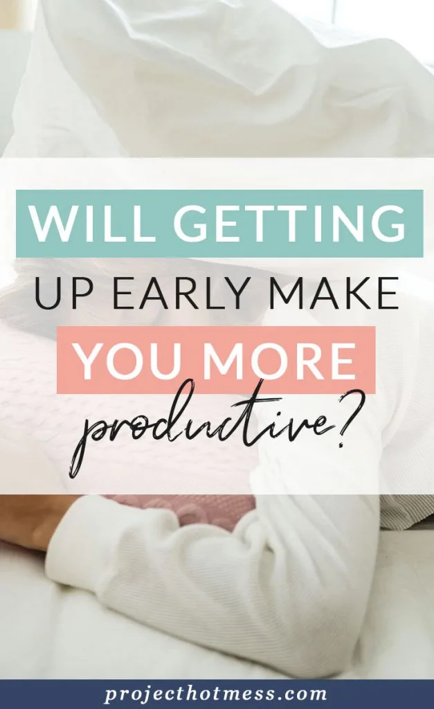 Are you looking for ways to be more productive? You may have heard that waking up early makes you more productive. Well I'm here to tell you that might not be exactly true, and you may be more productive when you don't make yourself get up earlier!