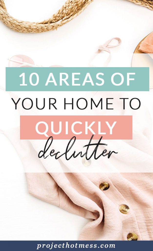 Looking for ways to quickly declutter your home, or how to start a deeper decluttering project? Here are a few tips on how to start quickly decluttering your home!