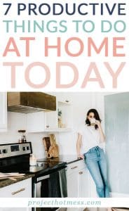 Sometimes there will be times when we're stuck at home. Instead of being productive, it can be tempting to just relax or binge watch Netflix. But getting some things done around the house can be a more productive thing to do. Here are 7 productive things you can do around the house today!