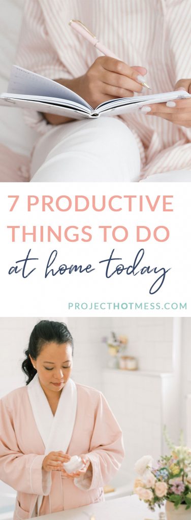 Sometimes there will be times when we're stuck at home. Instead of being productive, it can be tempting to just relax or binge watch Netflix. But getting some things done around the house can be a more productive thing to do. Here are 7 productive things you can do around the house today!