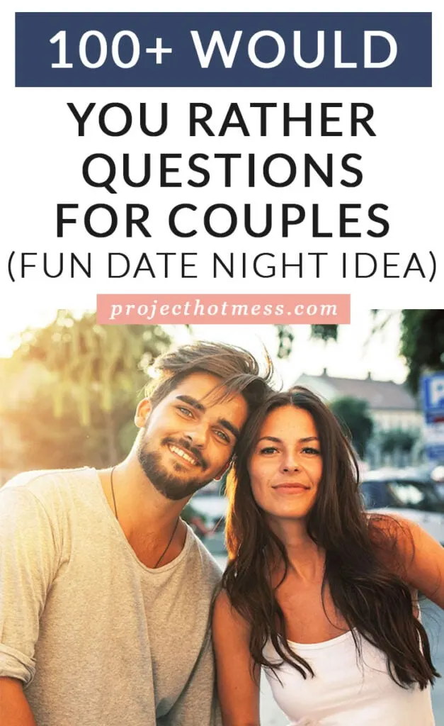Try these would you rather questions for couples to spark up a conversation as a great way to have fun and get to know each other better! Perfect for date nights or any time you want to chat.