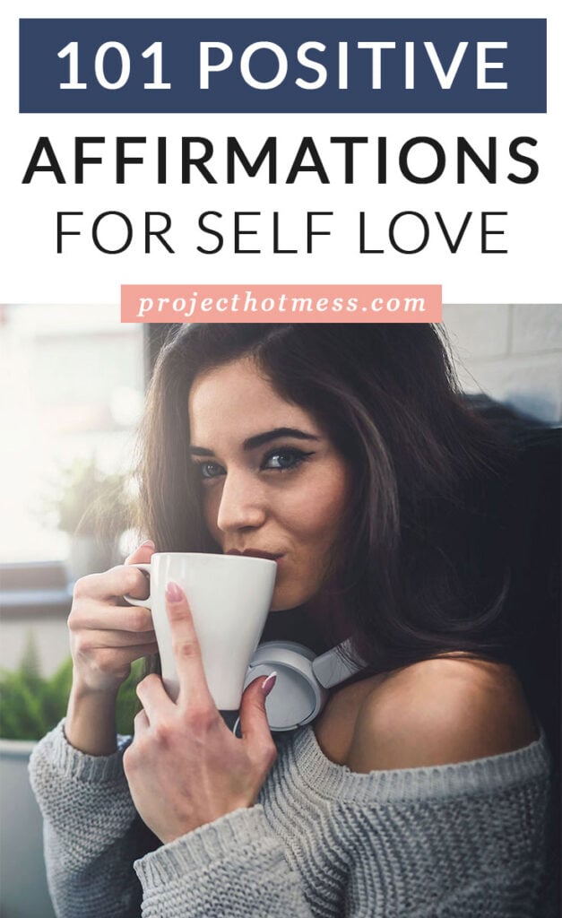 Self love affirmations are a great way to help you to focus on positive thoughts and when you use daily affirmations for self love, you feel happier too. Save this list of 101 affirmations for self love, and grab a copy of the printable affirmation cards too so you can print and use them in your day to day life.