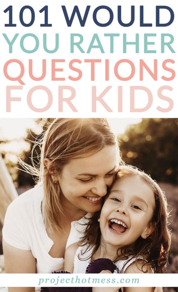 If you're looking for family conversation starters or ideas for a family fun night, here are 101 Would You Rather questions to ask your kids!
