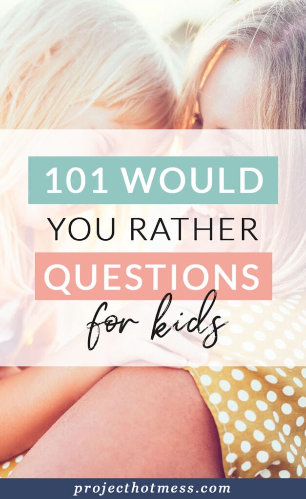 If you're looking for family conversation starters or ideas for a family fun night, here are 101 Would You Rather questions to ask your kids!