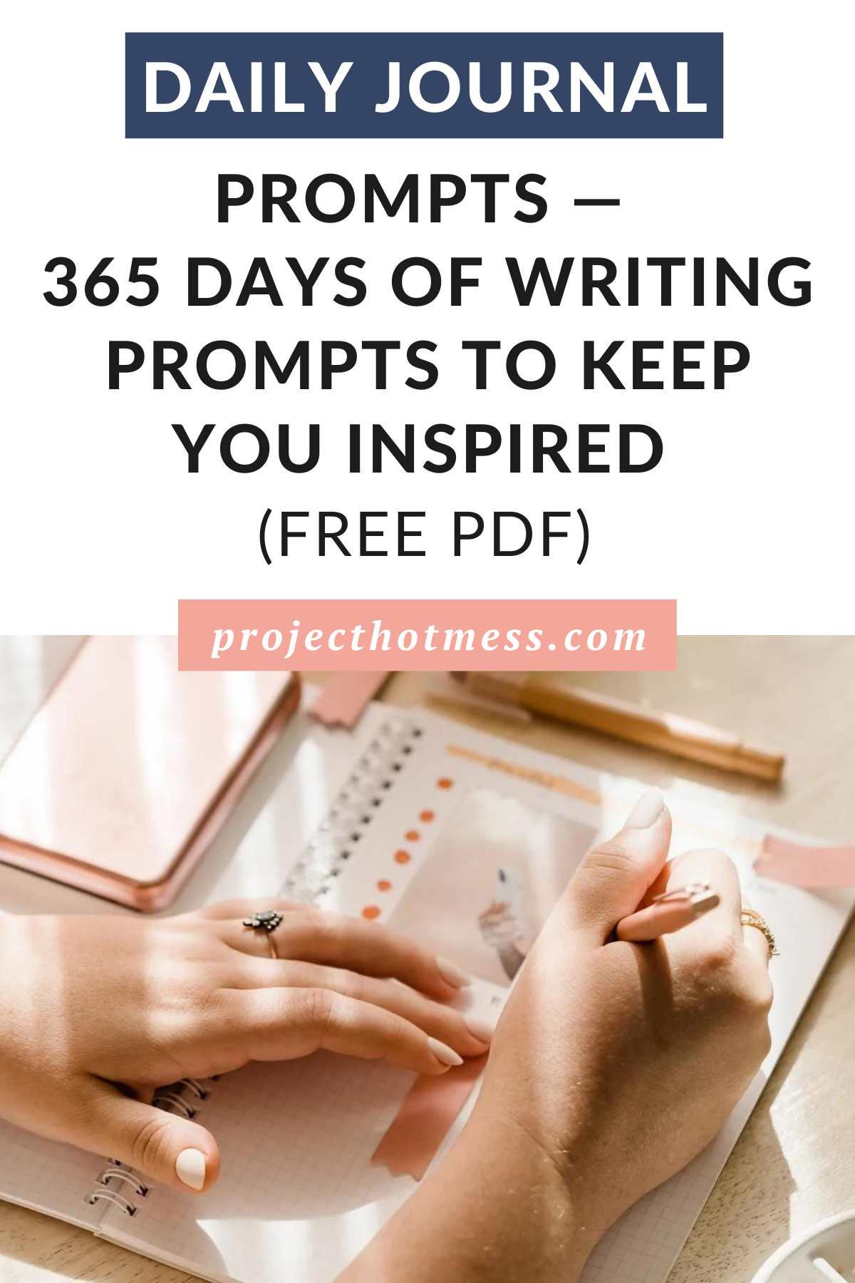Tap into the benefits of journaling with these 365 daily journal prompts. These writing prompts will keep you inspired and challenge way of thinking. Be sure to grab a copy of your free 365 Days Of Journal Prompts Printable PDF too!