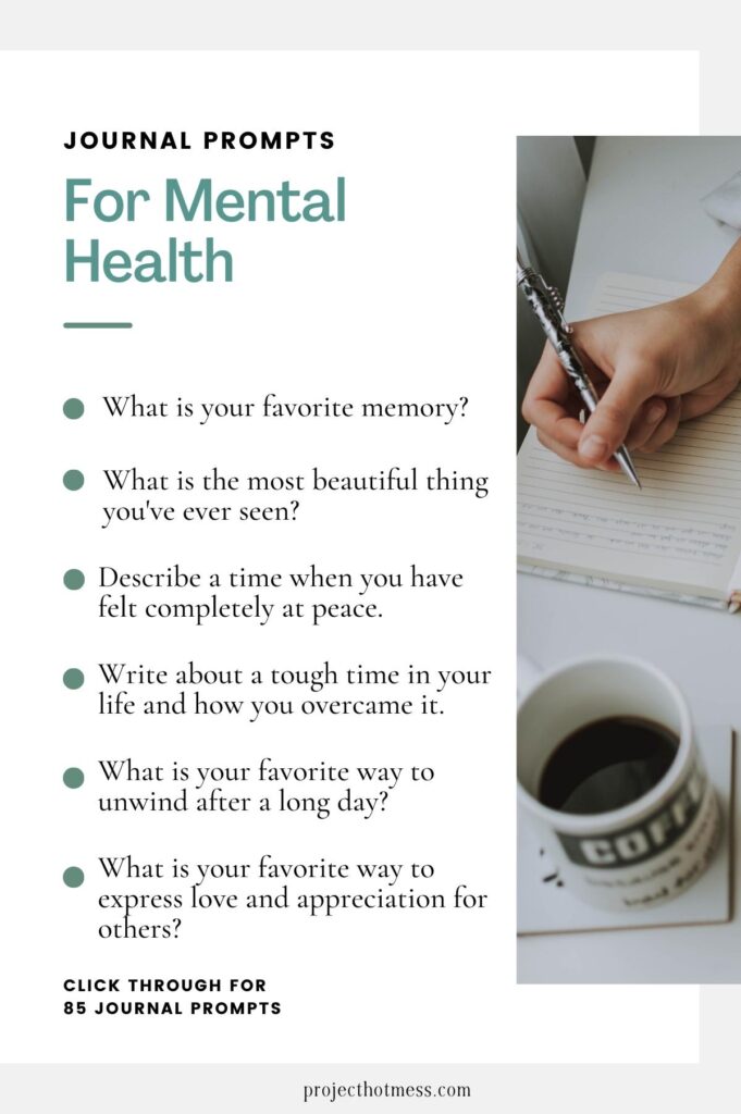 Dive into the therapeutic world of journaling with these 85 journal prompts for mental health. Each prompt is designed to encourage self-exploration, foster emotional healing, and promote personal growth. Start your journaling journey today and experience the transformative power of writing.